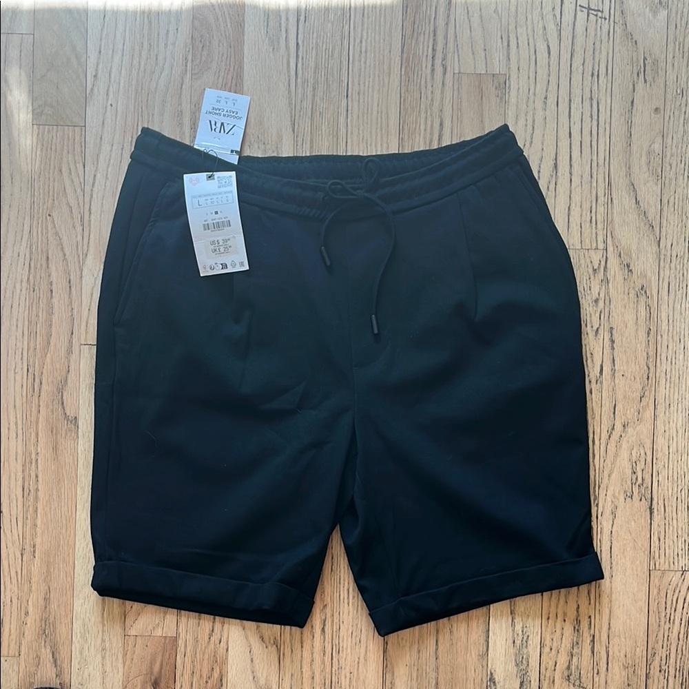 Zara Men's Black Shorts